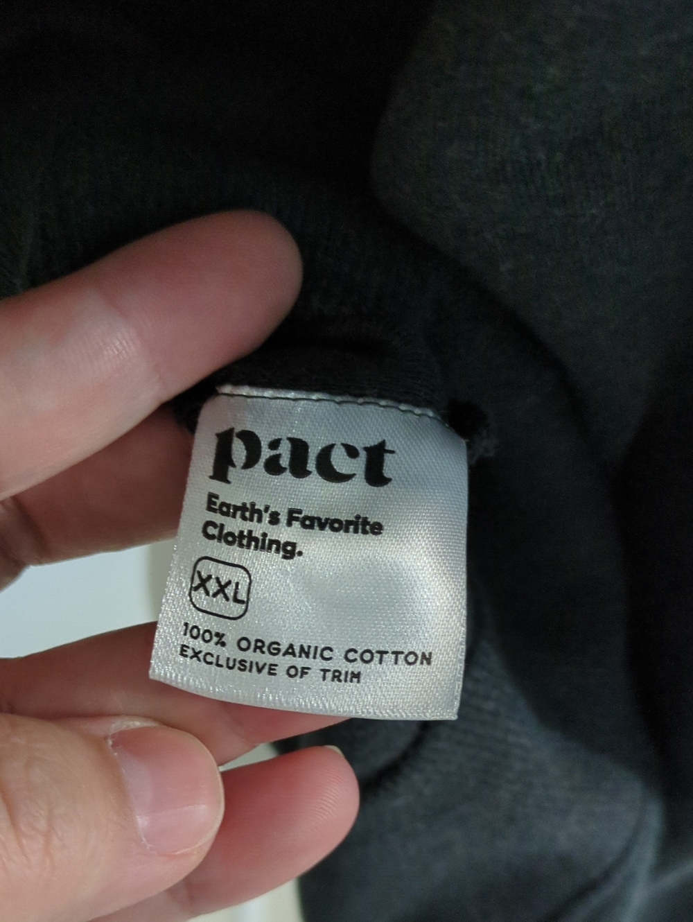 Pact Grey Organic Cotton Oversized Short-Sleeve Crewneck Sweatshirt Sz XXl - Picture 5 of 5